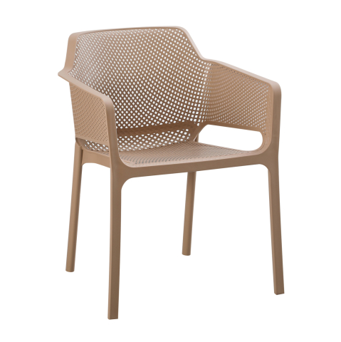 Scaune - Fotolii - ARMCHAIR POLYPROPYLENE JOHN HM6103.04 CAPPUCCINO 59x58x79.5Hcm.