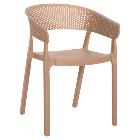 Scaune - Fotolii - ARMCHAIR POLYPROPYLENE PERFOE HM5941.03 IN CAPPUCCINO 56x50x73Hcm.