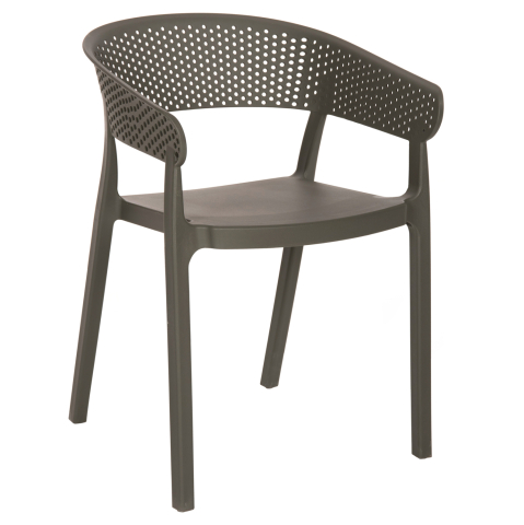 Scaune - Fotolii - ARMCHAIR POLYPROPYLENE PERFOE HM5941.07 IN DARK OLIVE 56x50x73Hcm.