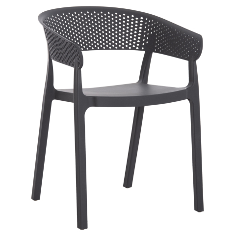 Scaune - Fotolii - ARMCHAIR POLYPROPYLENE PERFOE HM5941.10 IN GREY 56x50x73Hcm.