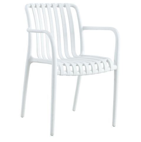 Scaune - Fotolii - ARMCHAIR POLYPROPYLENE TIPPY HM5940.01 WHITE 55x55x81Hcm.