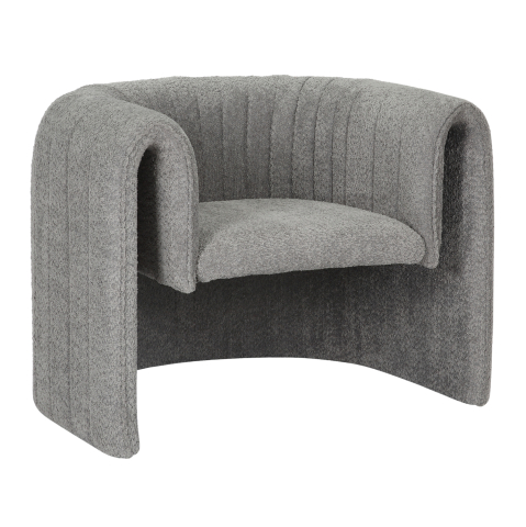 Fotolii - ARMCHAIR RIKER HM9682.01 METAL FRAME-GREY BOUCLE FABRIC 92x74x69Hcm.