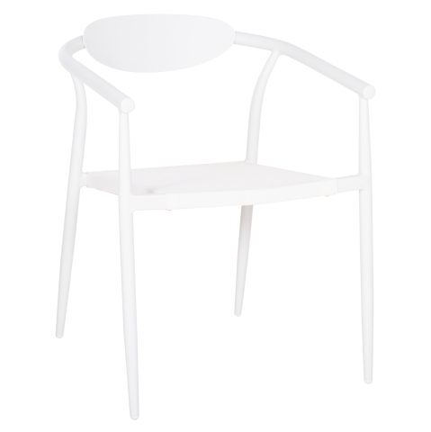 Scaune - Fotolii - ARMCHAIR SERLY HM6052.01 WHITE ALUMINUM-WHITE TEXTILENE 56x61x74,5Hcm.