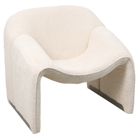 Fotolii - ARMCHAIR SPINER HM9599.06 ECRU BOUCLE FABRIC 81x64x74Hcm.