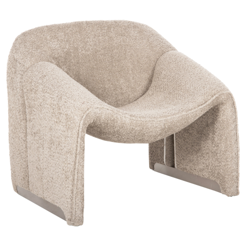 Fotolii - ARMCHAIR SPINER HM9599.08 BEIGE BOUCLE FABRIC 81x64x74Hcm.