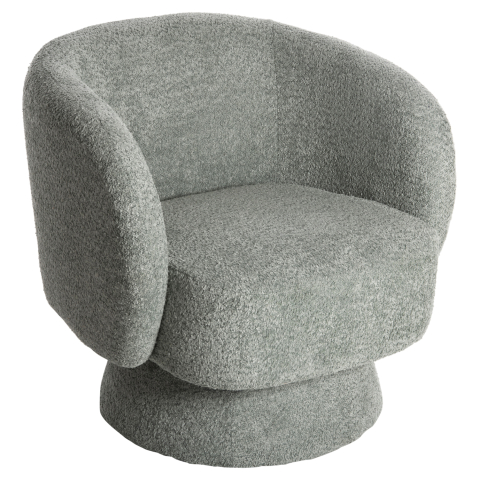 Interior - ARMCHAIR SWIVEL KARLEN HM9592.05 PISTACHIO GREEN BOUCLE FABRIC 79x79x76 Hcm.