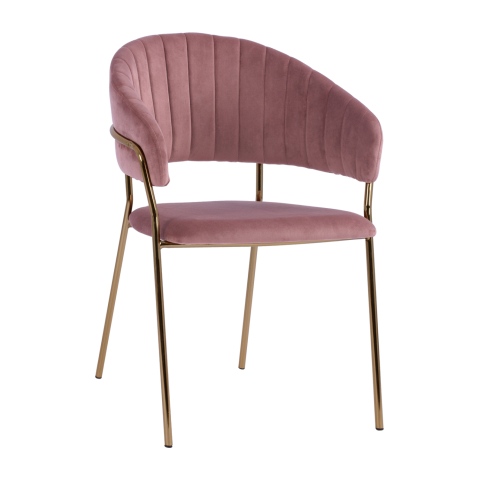 Interior - Armchair Theodore HM8520.02 Velvet Rotten Apple with metallic frame 55x50x82 cm