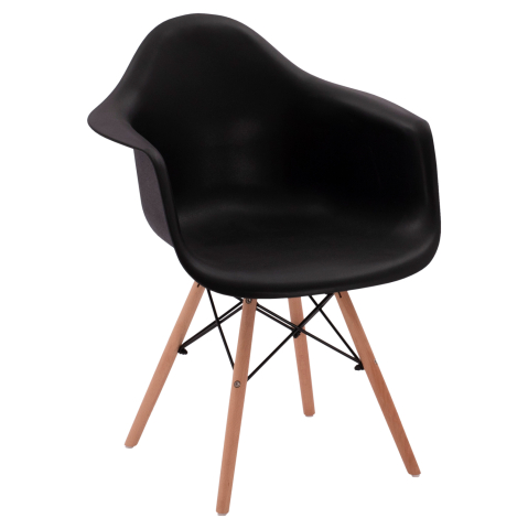Interior - Armchair with wooden legs and black seat Mirto HM005.02 64x60x81 cm