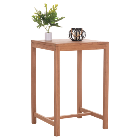 Mese - BAR SQUARE TABLE PRESSCOT HM18113 TEAK WOOD IN NATURAL COLOR 70x70x105Hcm.