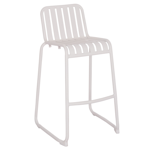 Taburete - BAR STOOL ALUMINUM RACHEL HM6341.02 WHITE COLOR 47x56.5x98.5Hcm.