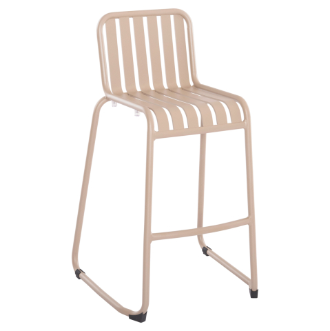 Taburete - BAR STOOL ALUMINUM RACHEL HM6341.04 CHAMPAGNE COLOR 59.5x55x101Hcm.
