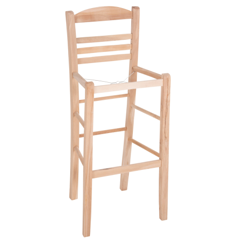 Taburete - BAR STOOL GADIEL HM5587.02 BEECH WOOD IMPREGNATED-UNPAINTED 40,5x39x104.5Hcm.FRAME ONLY