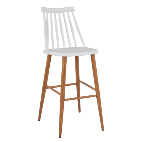 Scaune de bar - Bar Stool HM8459.01 Vanessa in white color 43x49x107 εκ.