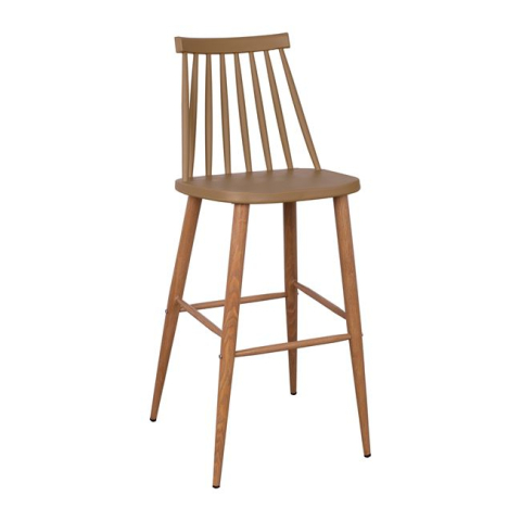 Interior - Bar Stool HM8459.25 Vanessa in Cappuccino color 43x49x107cm