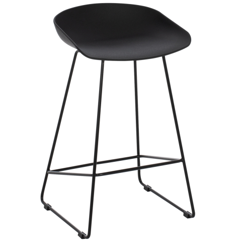 Scaune de bar - BAR STOOL HM9299.02, BLACK, MEDIUM HEIGHT, 44x44x74