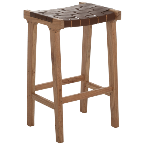 Scaune de bar - BAR STOOL HM99382.01 SOLID TEAK NATURAL 40X35X65H
