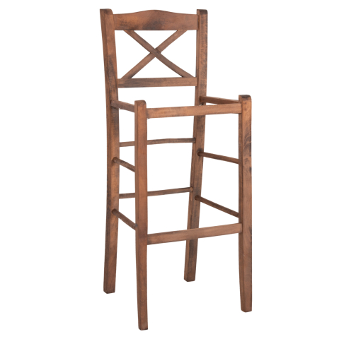 Taburete - BAR STOOL LUCIUS HM5586.01 BEECH WOOD IMPREGNATED IN WALNUT COLOR 40,5x40x105Hcm.FRAME ONLY