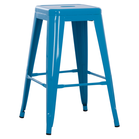 Interior - BAR STOOL MEDIUM HEIGHT MELITA-PRO HM8573.48 METAL IN BLUE 43x43x67Hcm.