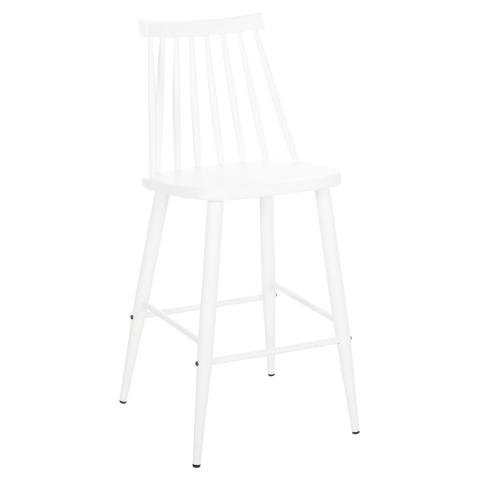 Scaune de bar - BAR STOOL MEDIUM HEIGHT VANESSA HM9300.11 POLYPROPYLENE and METAL-WHITE 45,5x46x97Hcm.