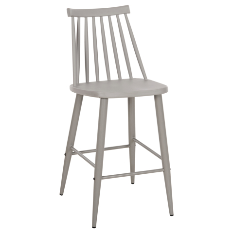 Scaune de bar - BAR STOOL MEDIUM HEIGHT VANESSA HM9300.20 POLYPROPYLENE and METAL-GREY 45,5x46x97Hcm.
