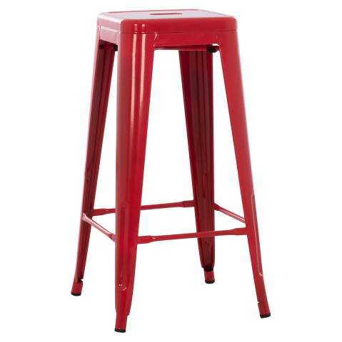 Interior - BAR STOOL MELITA-PRO HM8642.44 METAL IN RED 43x43x78Hcm.