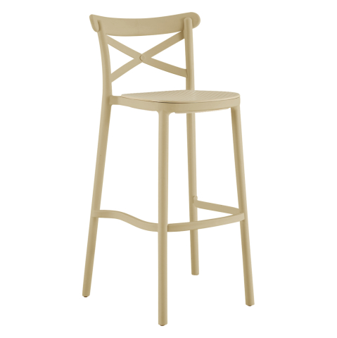 Taburete - BAR STOOL POLYPROPYLENE CONN HM5933.03 IN CAPPUCCINO COLOR 41x49x102Hcm