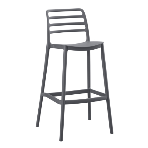 Taburete - BAR STOOL POLYPROPYLENE GREY HM6099.03 GREY 37,2x50x101,5Hcm.