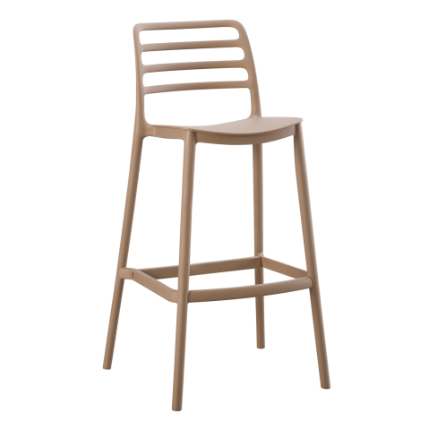 Taburete - BAR STOOL POLYPROPYLENE SNOD HM6099.04 CAPPUCCINO 37,2x50x101,5Hcm.