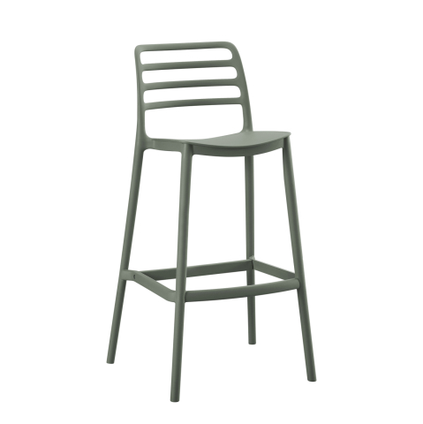 Taburete - BAR STOOL POLYPROPYLENE SNOD HM6099.07 OLIVE GREEN 37,2x50x101,5Hcm.