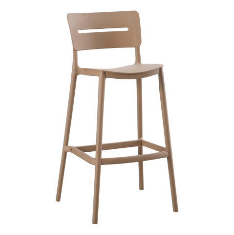 Taburete - BAR STOOL POLYPROPYLENE SNOD2 HM6100.04 CAPPUCCINO 37,2x50x101,5Hcm.