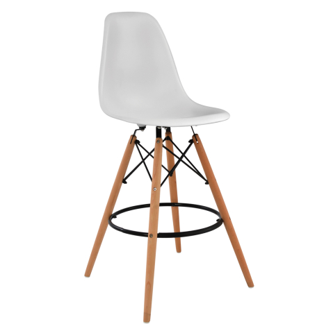 Scaune de bar - Bar Stool Renata White HM0173.01 58x56x107 cm.