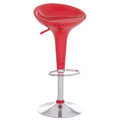 Interior - BAR STOOL SWIVEL DAISY HM200.24 ABS IN RED--SUSPENSION 44x38x85Hcm.