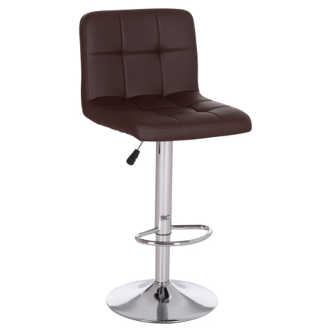 Interior - BAR STOOL SWIVELING DIANA HM202.23 BROWN PU--CHROMED METAL 44x52x109Hcm.