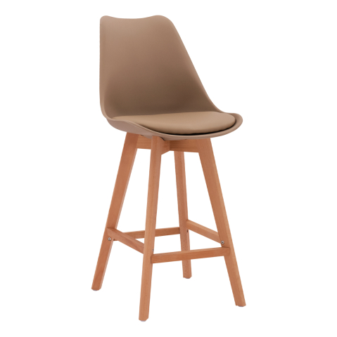 Interior - Bar Stool Vegas HM8000.45 Cappuccino color 48x58x105 cm