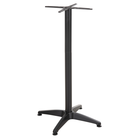 Baze pentru mese - BAR TABLE BASE HM450.03 ALUMINUM IN BLACK 4-PRONGED WITH 44x44cm. CROSS