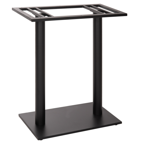 Baze pentru mese - BAR TABLE BASE HM478.01 MEDIUM HEIGHT MATTE BLACK METAL 2-PILLAR 40Χ80Χ90Hcm.