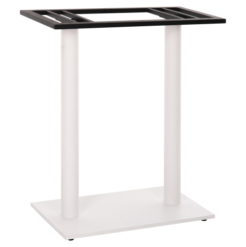 Baze pentru mese - BAR TABLE BASE HM478.02 MEDIUM HEIGHT MATTE WHITE METAL 2-PILLAR 40Χ80Χ90Hcm.