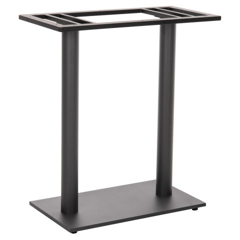 Baze pentru mese - BAR TABLE BASE HM478.20 MEDIUM HEIGHT MATTE GREY METAL 2-PILLAR 40Χ80Χ90Hcm.