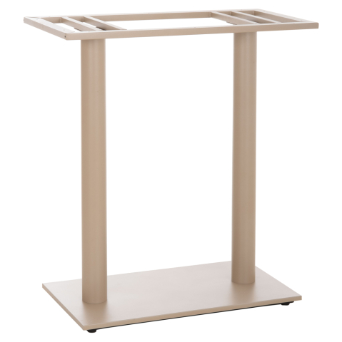 Baze pentru mese - BAR TABLE BASE MED.HEIGHT 2-COLUMN HM478.25 METAL IN CAPPUCCINO MATTE 80x40x90Hcm.