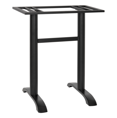 Baze pentru mese - BAR TABLE BASE METAL MEDIUM HEIGHT HM479.01 DOUBLE IN BLACK COLOR 40Χ80Χ91Hcm.