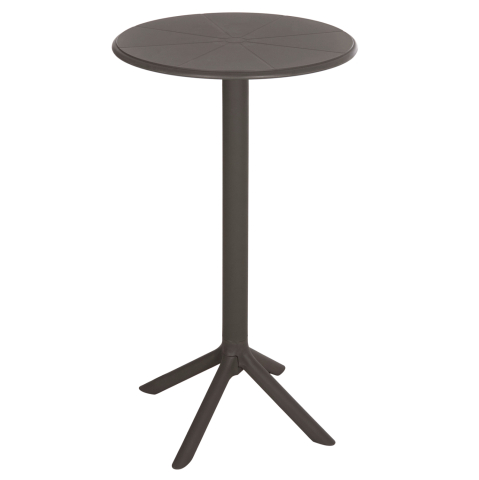 Mese - BAR TABLE ROUND TERRIN HM6126.15 POLYPROPYLENE IN DARK OLIVE GREEN Φ60x106Hcm.