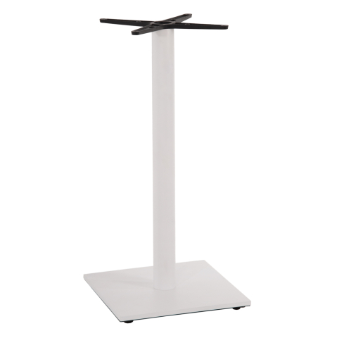 Baze pentru mese - BASE FOR BAR TABLE HM474.02 MEDIUM HEIGHT-MATTE WHITE METAL-HEIGHT ADJUSTERS-CROSS 46Χ46cm 45Χ45Χ94Hcm