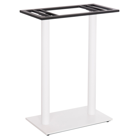 Baze pentru mese - BASE FOR BAR TABLE HM480.02 TWO LEGS-METAL IN WHITE MATTE COLOR 80x40x108Hcm.