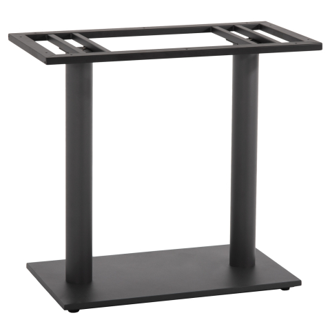 Baze pentru mese - BASE FOR TABLE HM435.20 METAL DOUBLE IN MATTE GREY WITH HEIGHT ADJUSTERS 80Χ40Χ72Hcm.