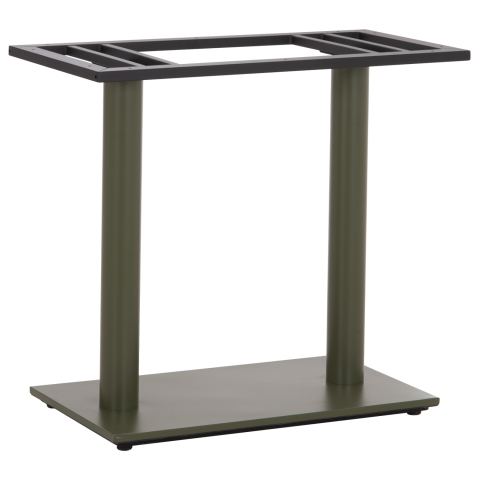 Baze pentru mese - BASE FOR TABLE HM435.28 METAL DOUBLE IN GREEN WITH HEIGHT ADJUSTERS 80Χ40Χ72Hcm.