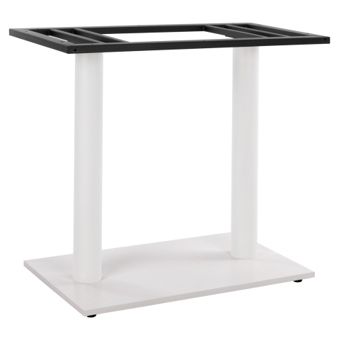 Baze pentru mese - Base Metallic Double White Matte 80x40x72 with adjusters HM435.12