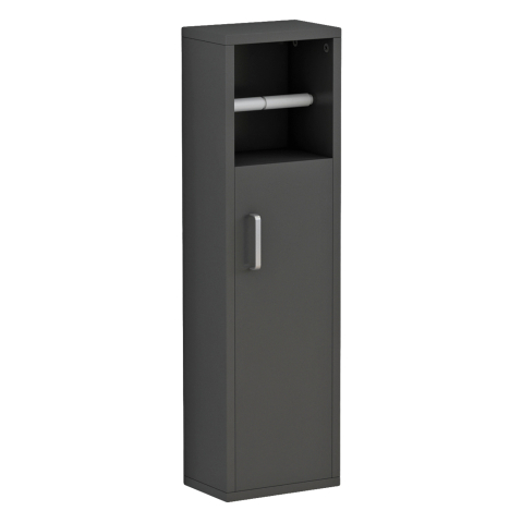 Baie - BATHROOM CABINET DAMIEN HM9025.11 MELAMINE IN ANTHRACITE COLOR 20x13x70Hcm.
