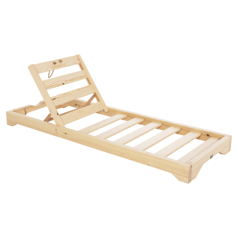 Sezlong-uri - BEACH LOUNGER LOW IKARIA HM6115.01 PINE WOOD IN NATURAL 80x208x32-100Hcm.