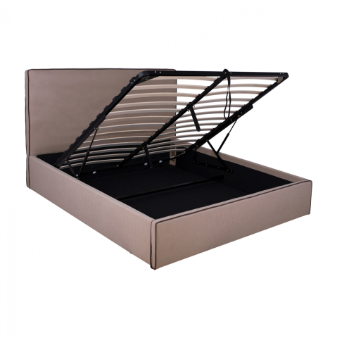 Paturi - Bed Allie HM584.02 160x200 cm with Storage Space and beige fabric