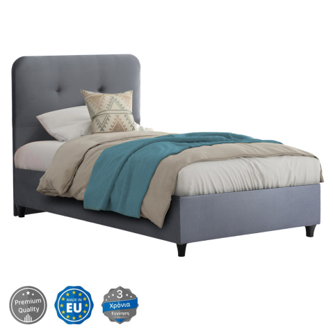 Paturi - BED DOLORES HM649.10 GREY VELVET 90X200cm